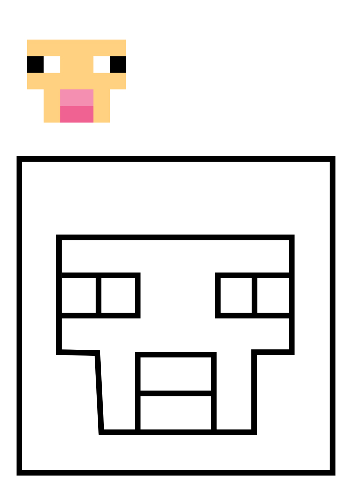 The sheep's head and the proposed coloring option